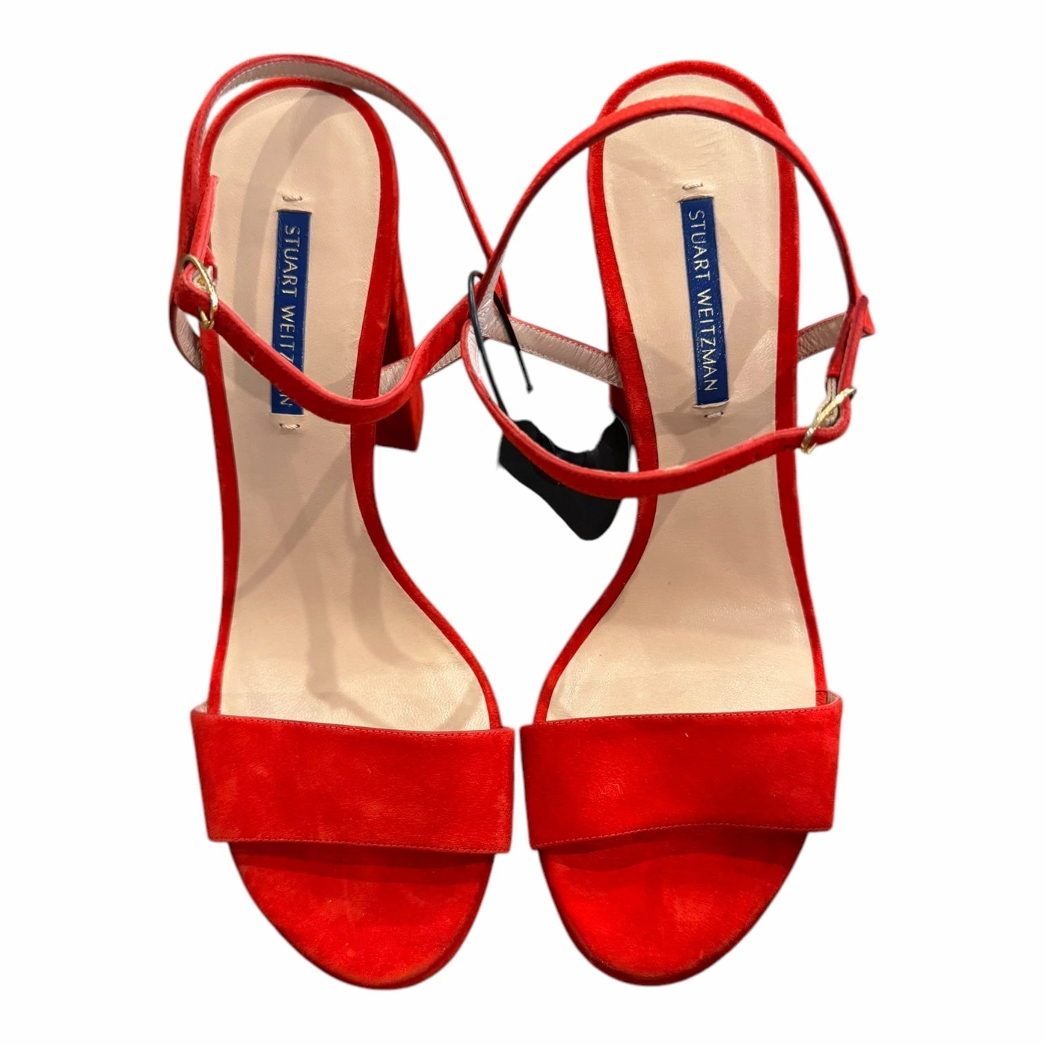 Sandals Designer By Stuart Weitzman In Red, Size:10 Comfort footbed
