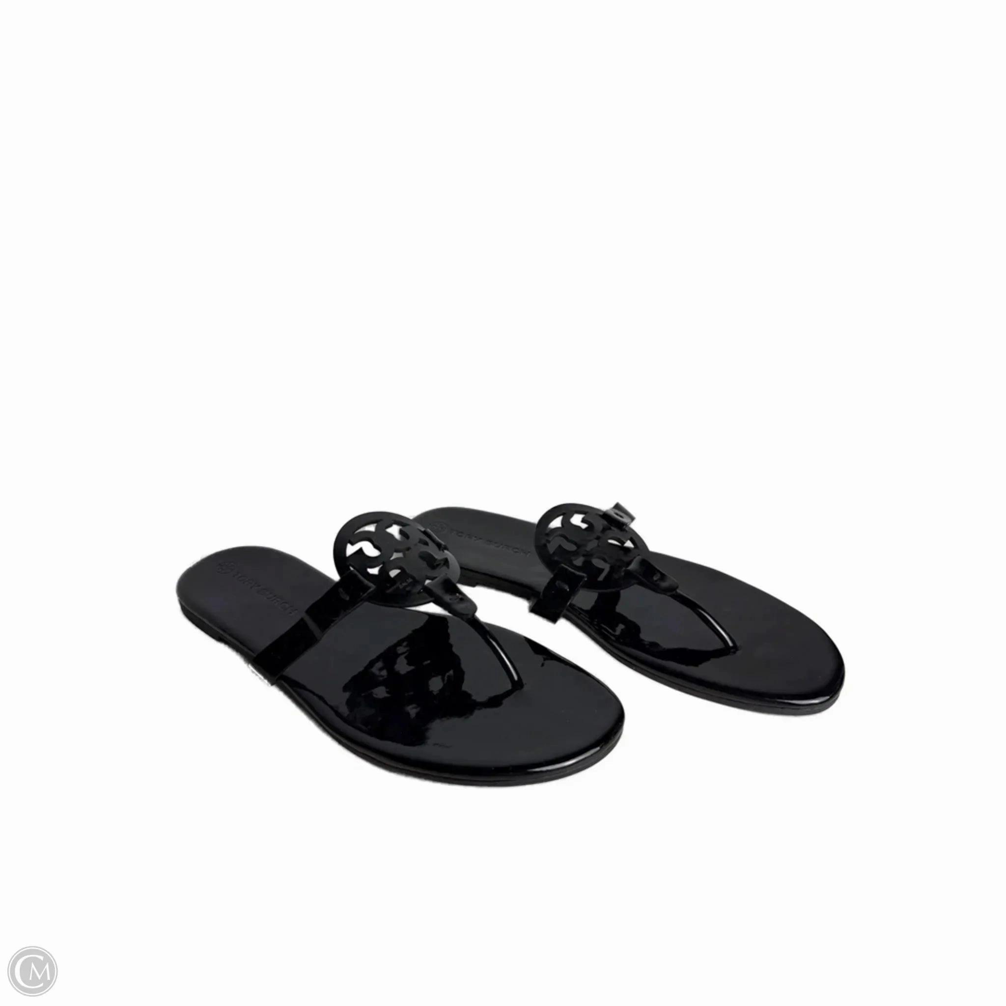 Reinforced toe cap Sandals Designer By Tory Burch In Black, Size: 12