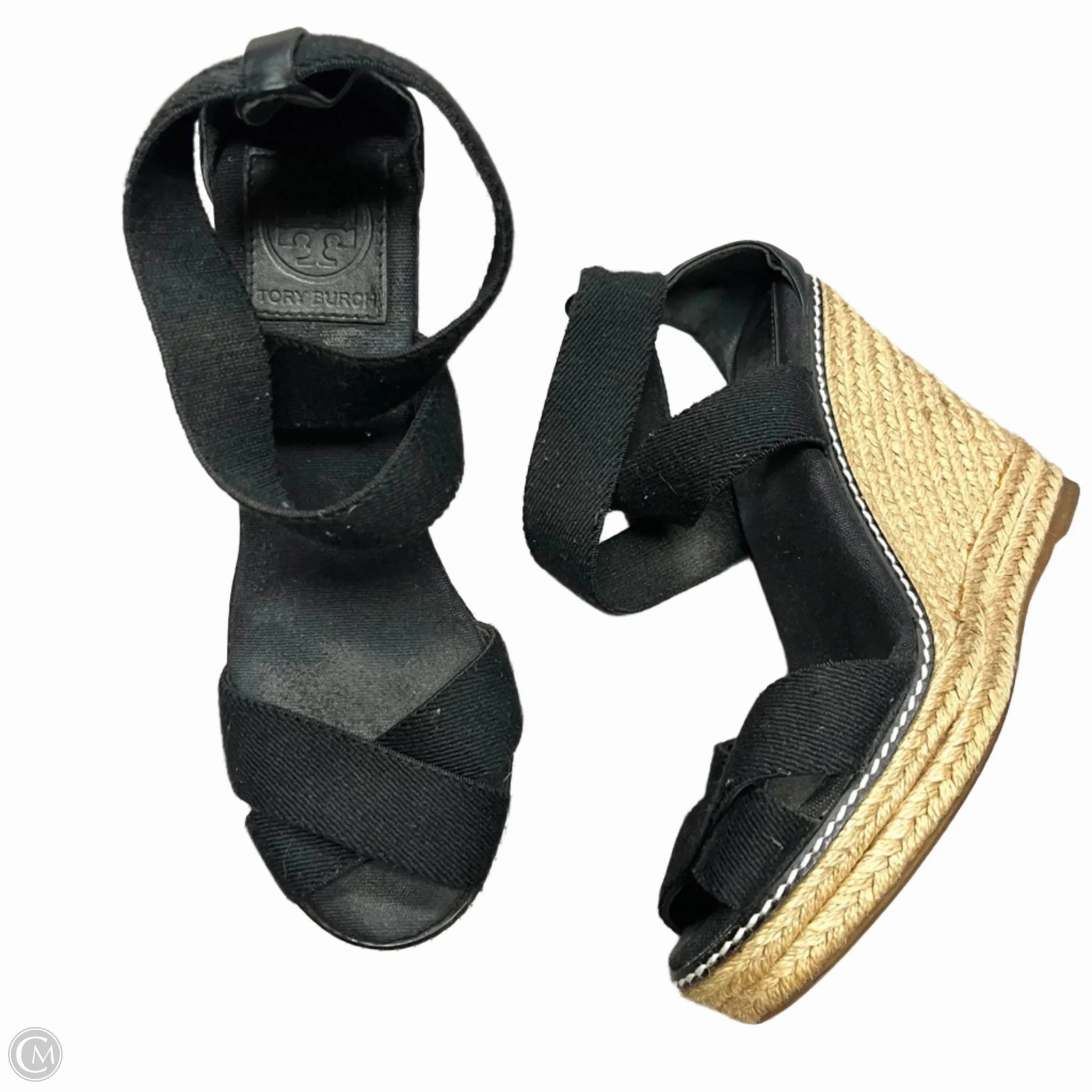 Sandals Designer By Tory Burch In Black, Size: 7 Stride Bold