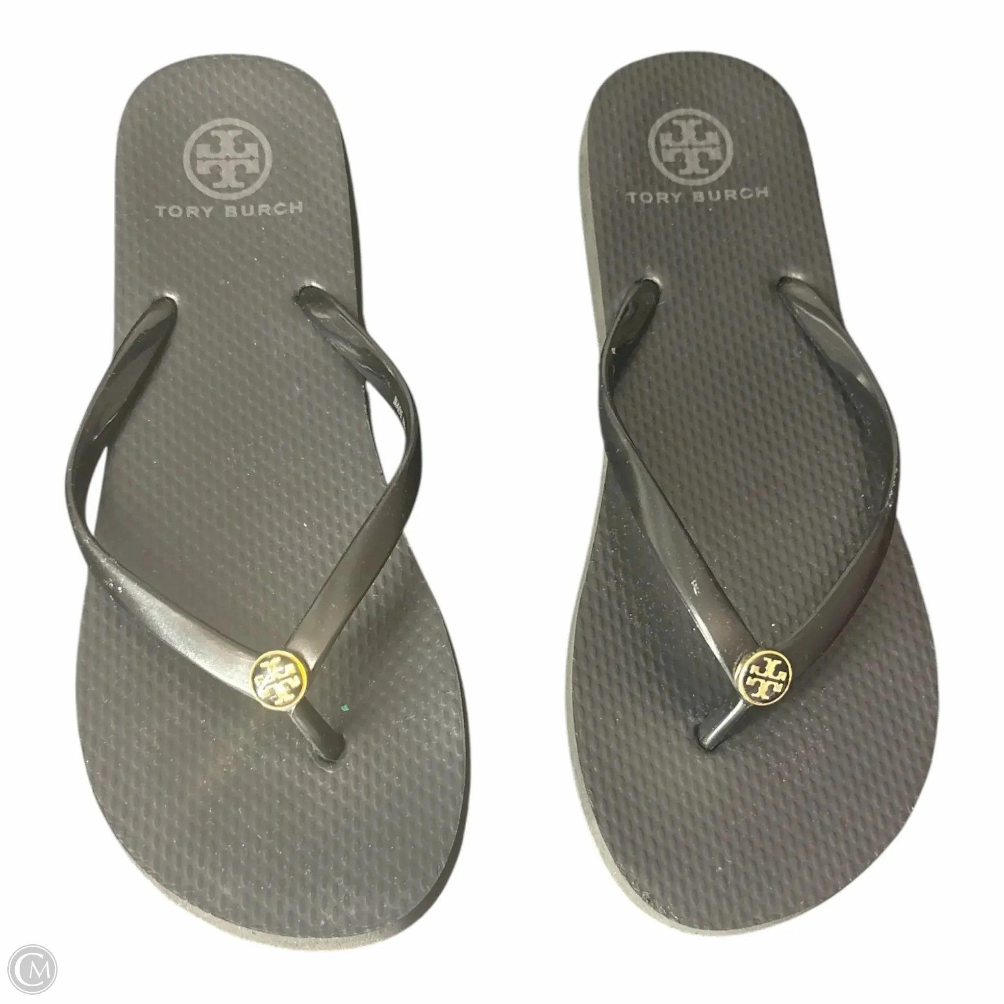 Molded Insole Shock absorption Sandals Designer By Tory Burch In Black, Size: 8.5