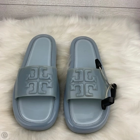 Durable Build Airport Travel Rain Safe Sandals Designer By Tory Burch In Blue, Size: 12