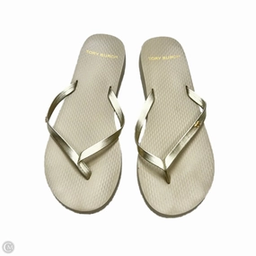 Balance Fit Sweat Resistant Comfort Seekers Sandals Designer By Tory Burch In Gold, Size: 6