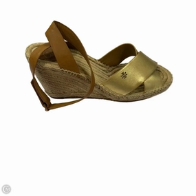 Sandals Designer By Tory Burch In Gold, Size: 9.5 Comfort Heel Memory Foam Insert