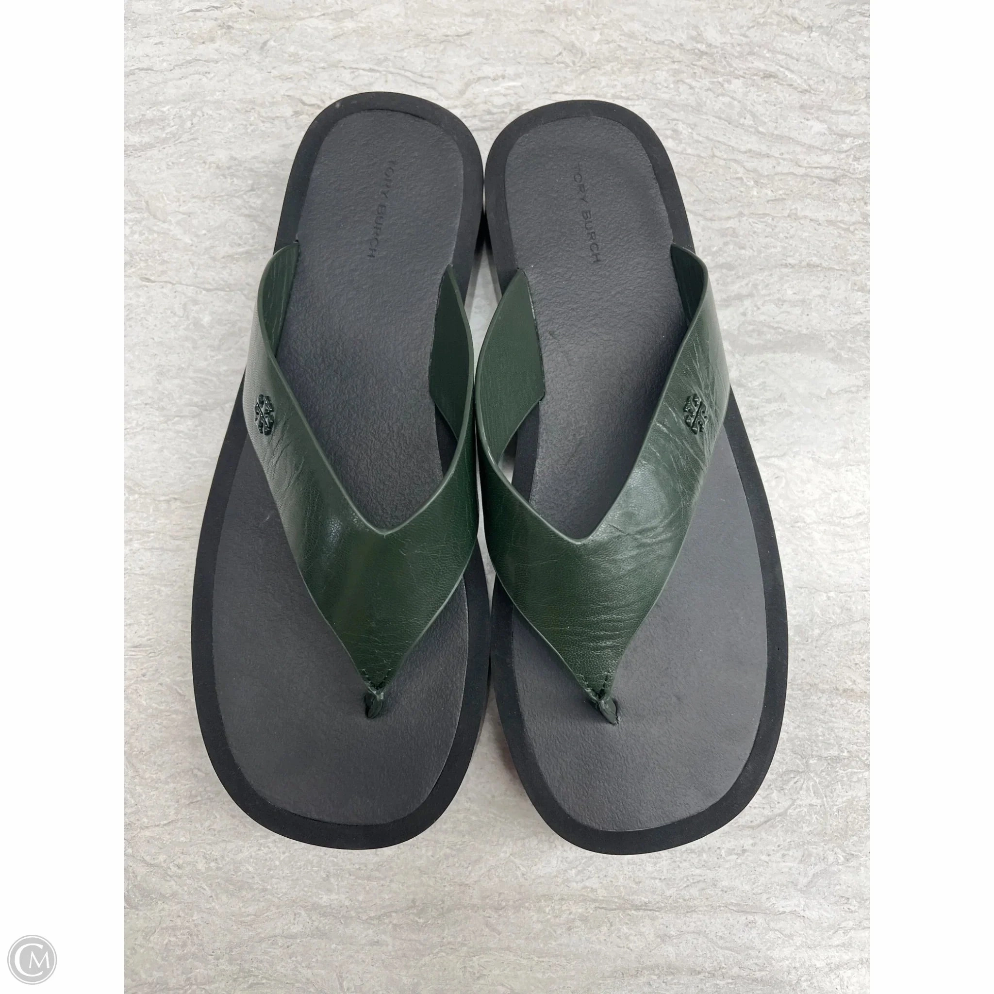 Sandals Designer By Tory Burch In Green, Size: 11 Cotton Touch Stud Cool