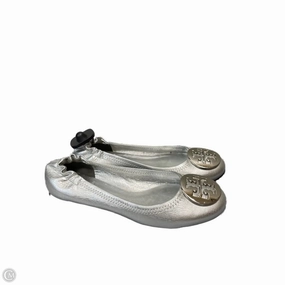 Zen Step Sandals Designer By Tory Burch In Silver, Size: 6