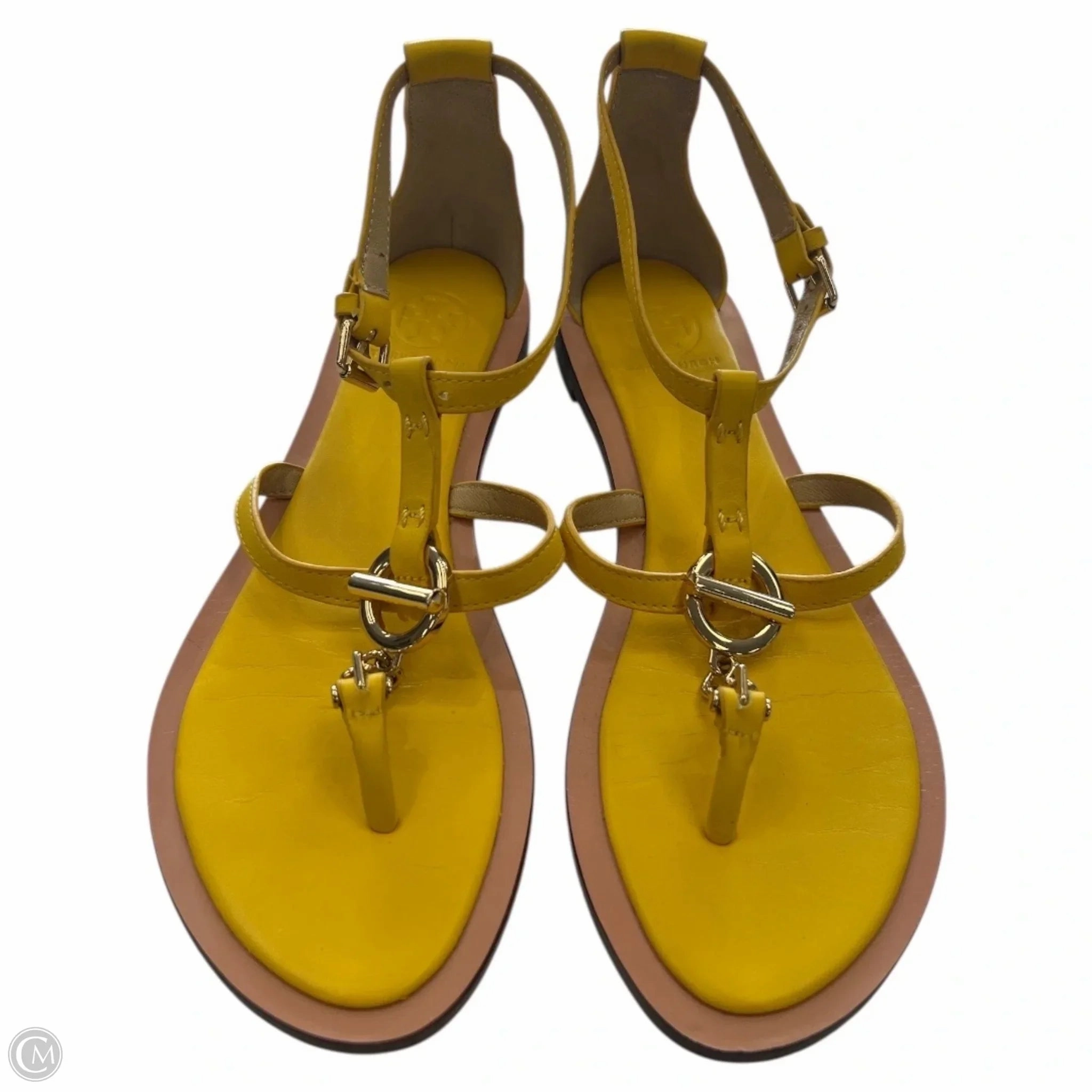Sandals Designer By Tory Burch In Yellow, Size: 6.5 Old School