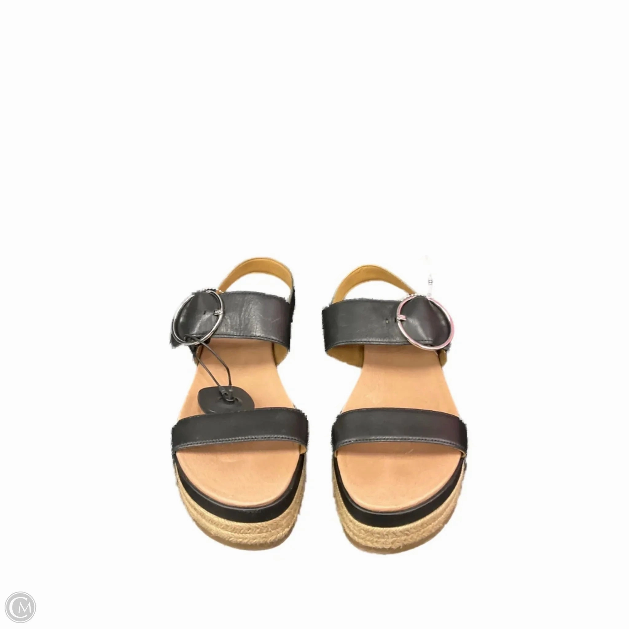 Sandals Designer By Ugg In Black, Size: 10 Impact Resistant Heel