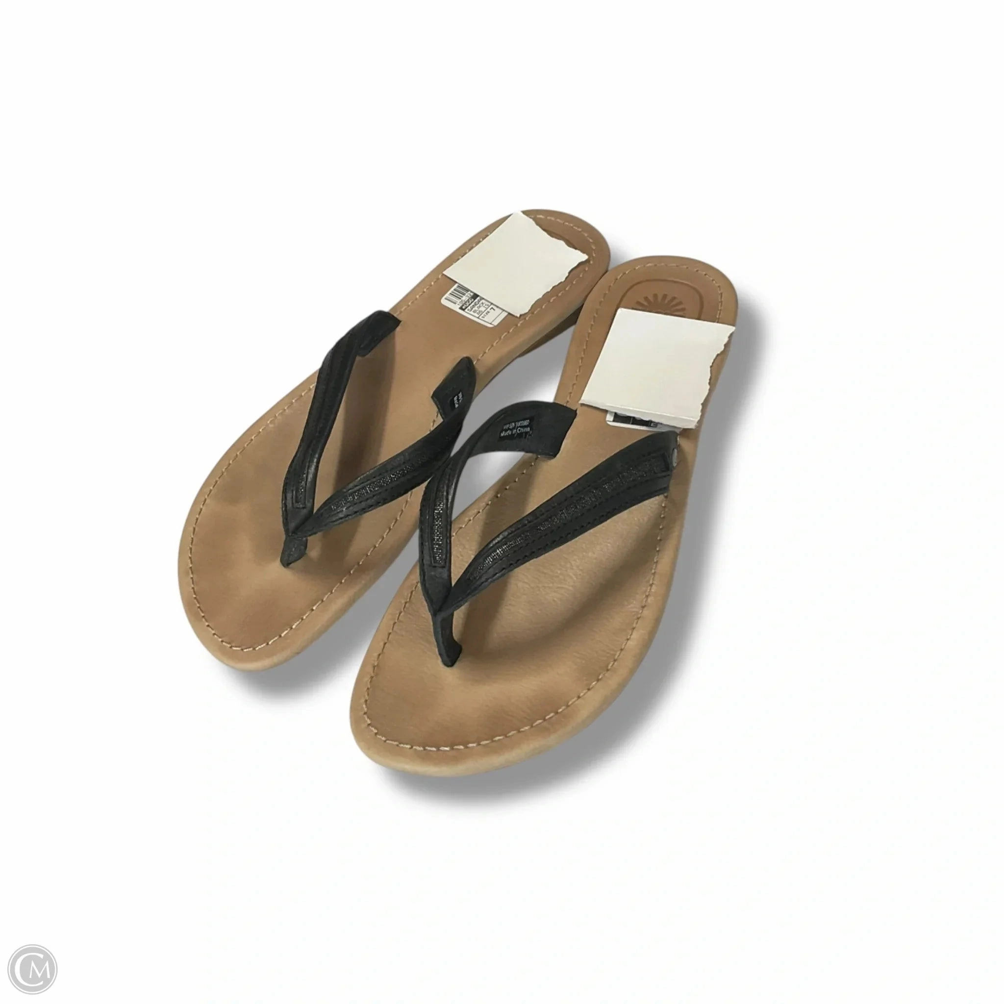 Sandals Designer By Ugg In Black, Size: 7.5 Seamless Inner Sleeve