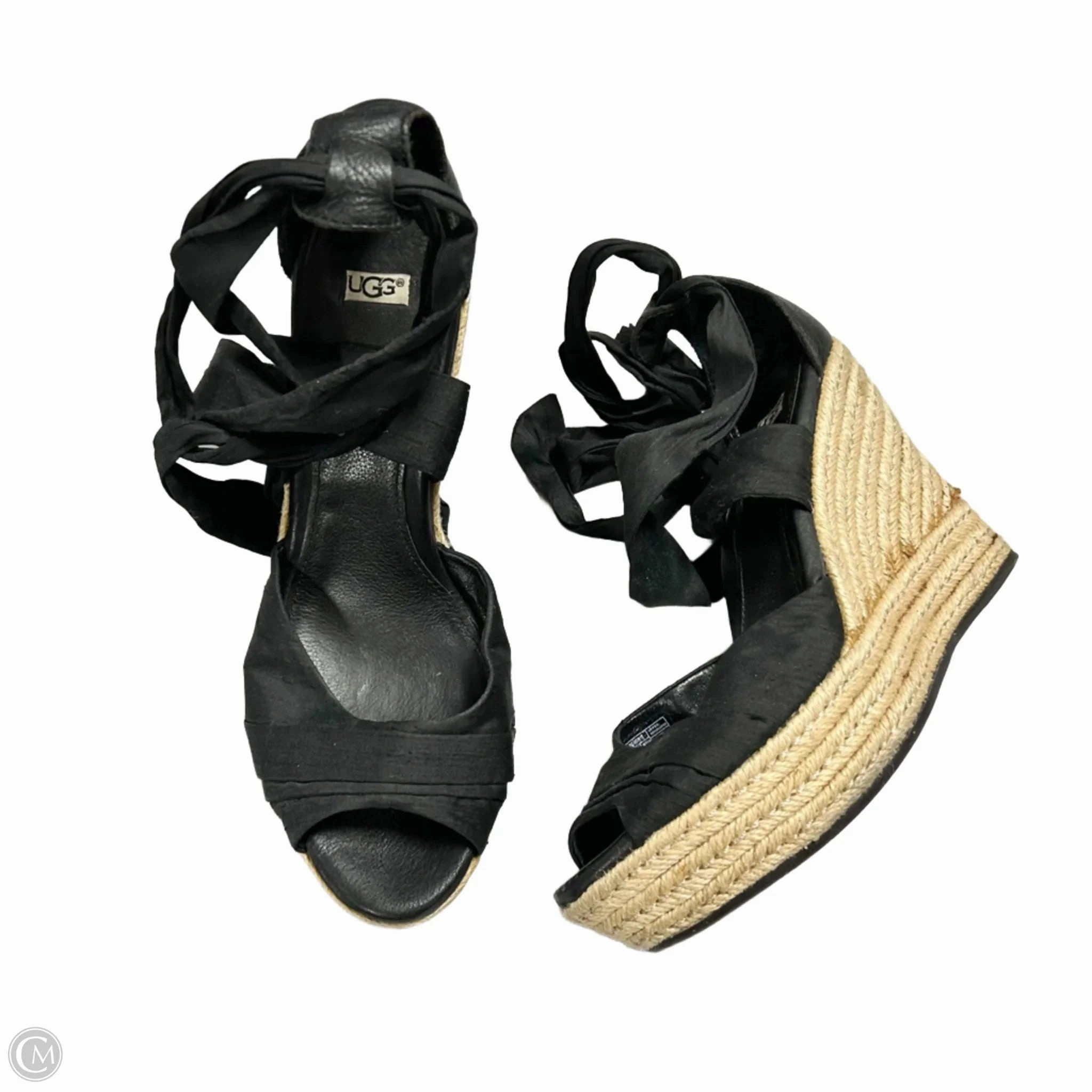 waterproof Sandals Designer By Ugg In Black, Size: 8