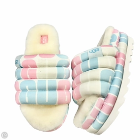 Sandals Designer By Ugg In Blue & Pink, Size: 9 Anti Slip Flexible Rocker Sole