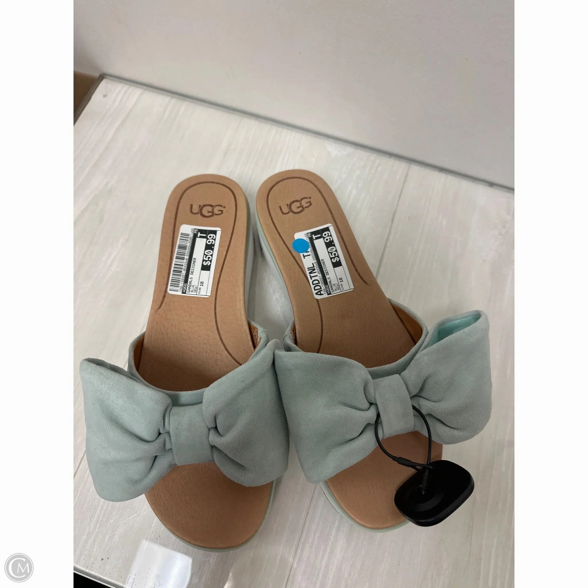 Valley Run Sandals Designer By Ugg In Blue, Size: 10