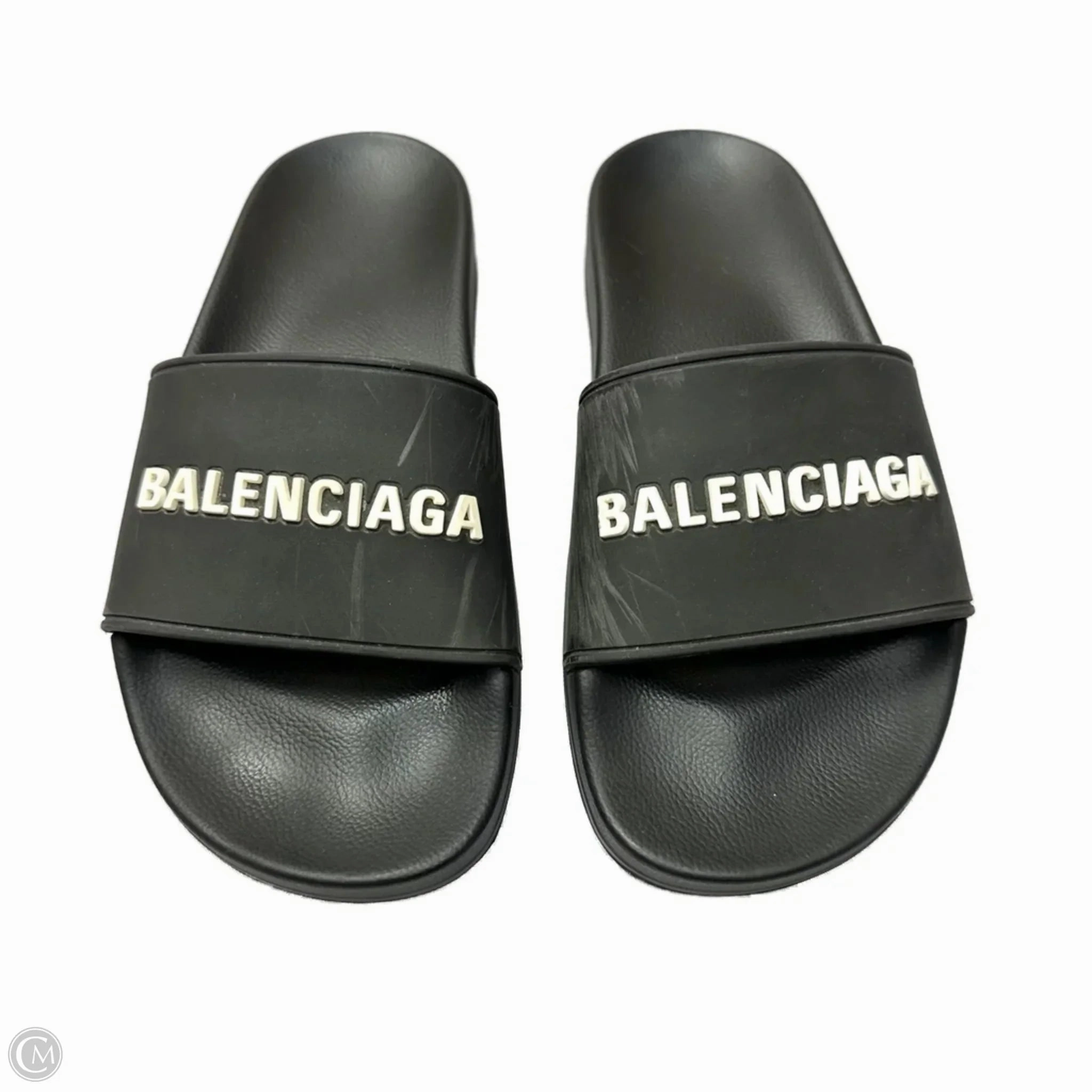Island Vibe Torsional Stability Frame Sandals Luxury Designer By Balenciaga In Black, Size: 7