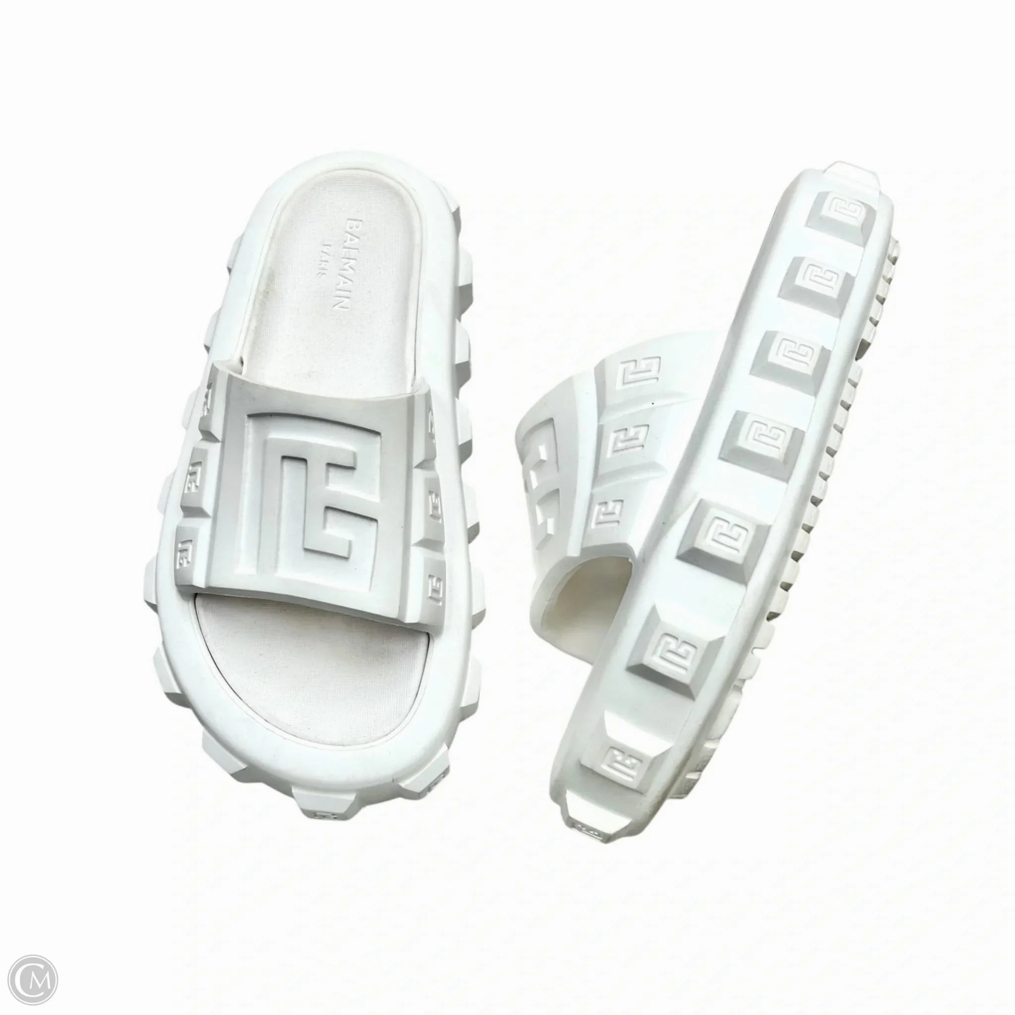 Anti Odor Treatment Sandals Luxury Designer By Balmain In White, Size: 6