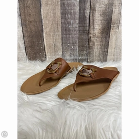 Travel Light Sandals Luxury Designer By Ferragamo In Brown, Size: 7