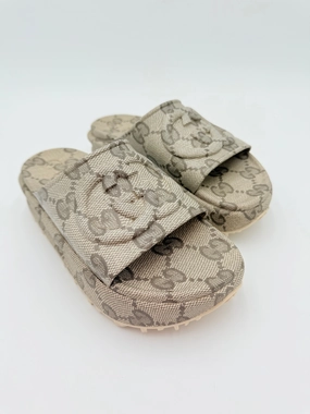 Sandals Luxury Designer By Gucci In Tan, Size:7 Royal Mood