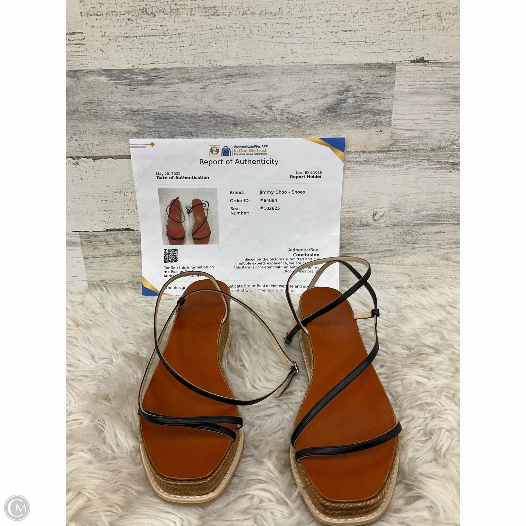 Sandals Luxury Designer By Jimmy Choo In Black, Size: 8.5 Casual