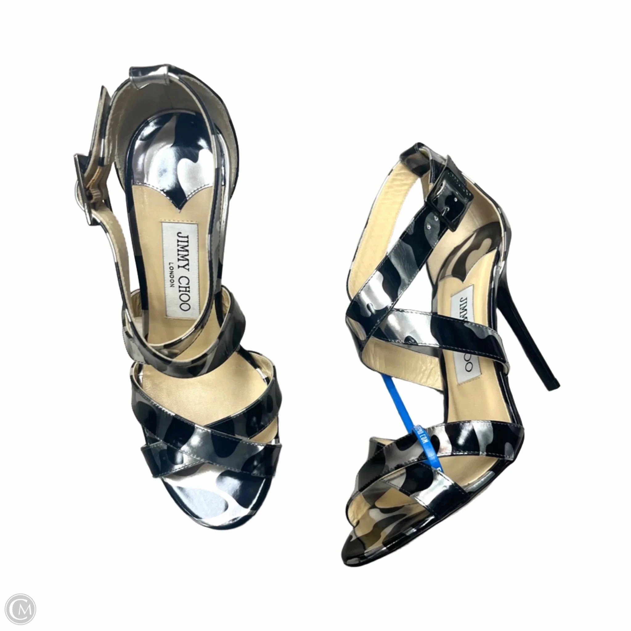 Sandals Luxury Designer By Jimmy Choo In Leopard Print, Size: 6.5 Bright Neon