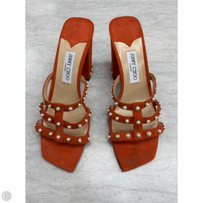 Sandals Luxury Designer By Jimmy Choo In Orange, Size: 12 Icon Edge Stable Core