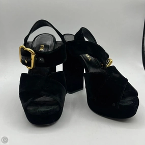 Sandals Luxury Designer By Prada In Black, Size: 6 Quick Fit Classic Chic