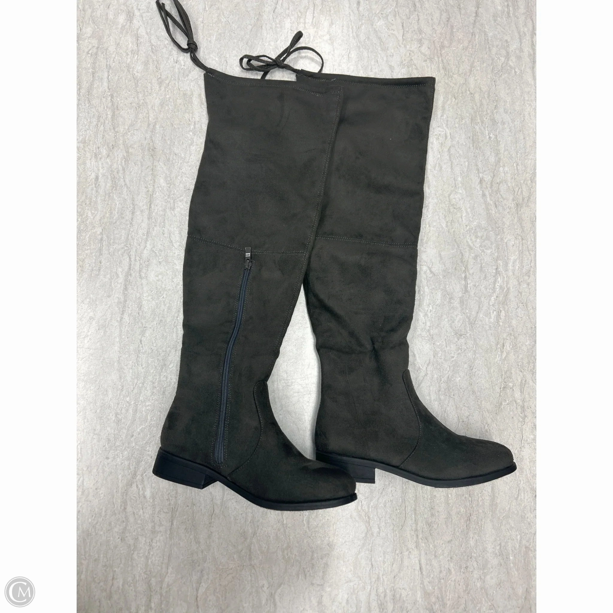 Warm Core Boots Knee Flats By Clothes Mentor In Grey, Size: 7