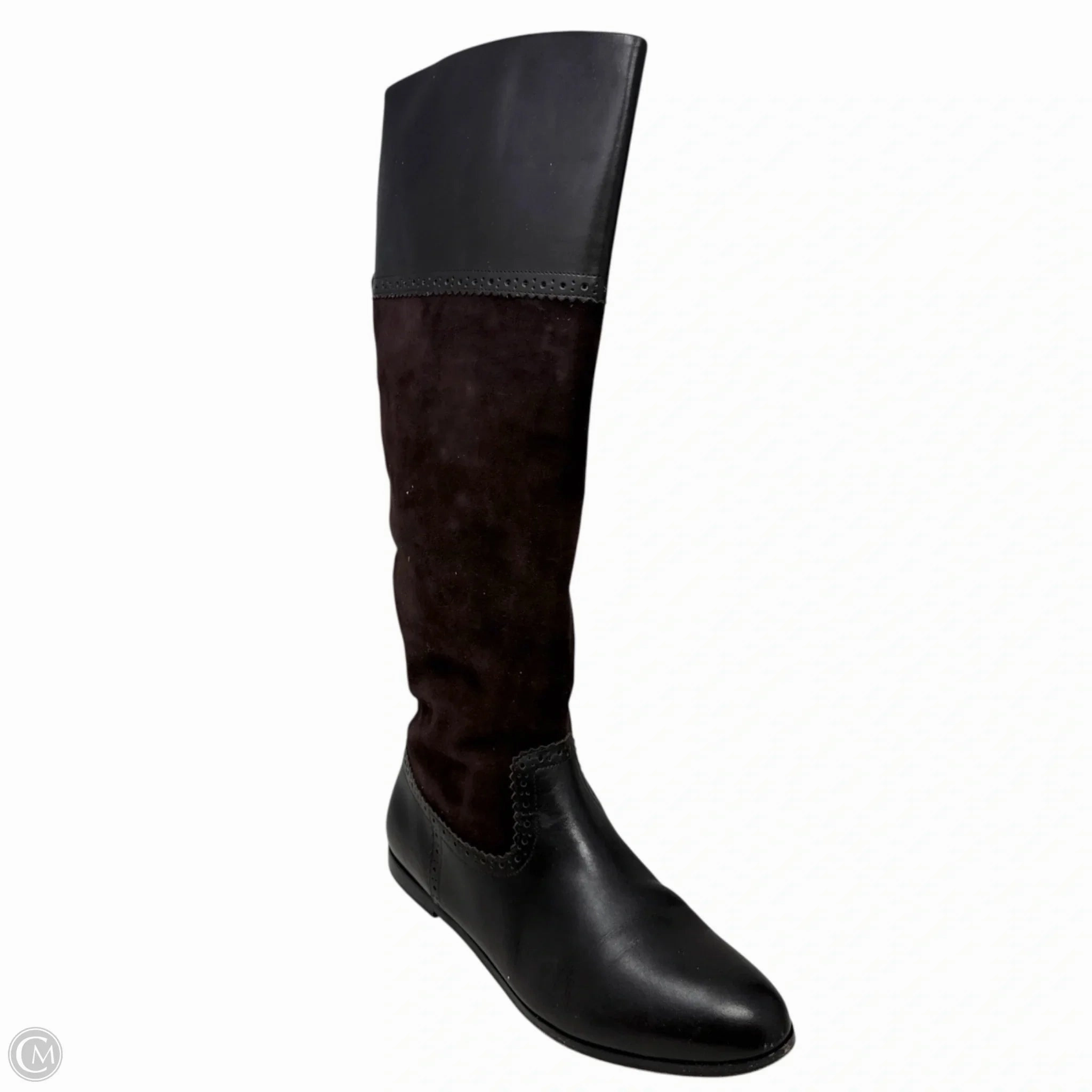 Leather Knee High Boots By Brooks Brothers In Brown, Size: 8 Teen Pick Thermoplastic Urethane Outsole