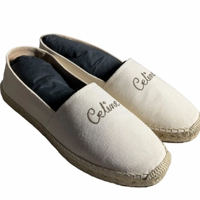 Cream Shoes Luxury Designer Celine, Size 10 Reinforced Heel Cup