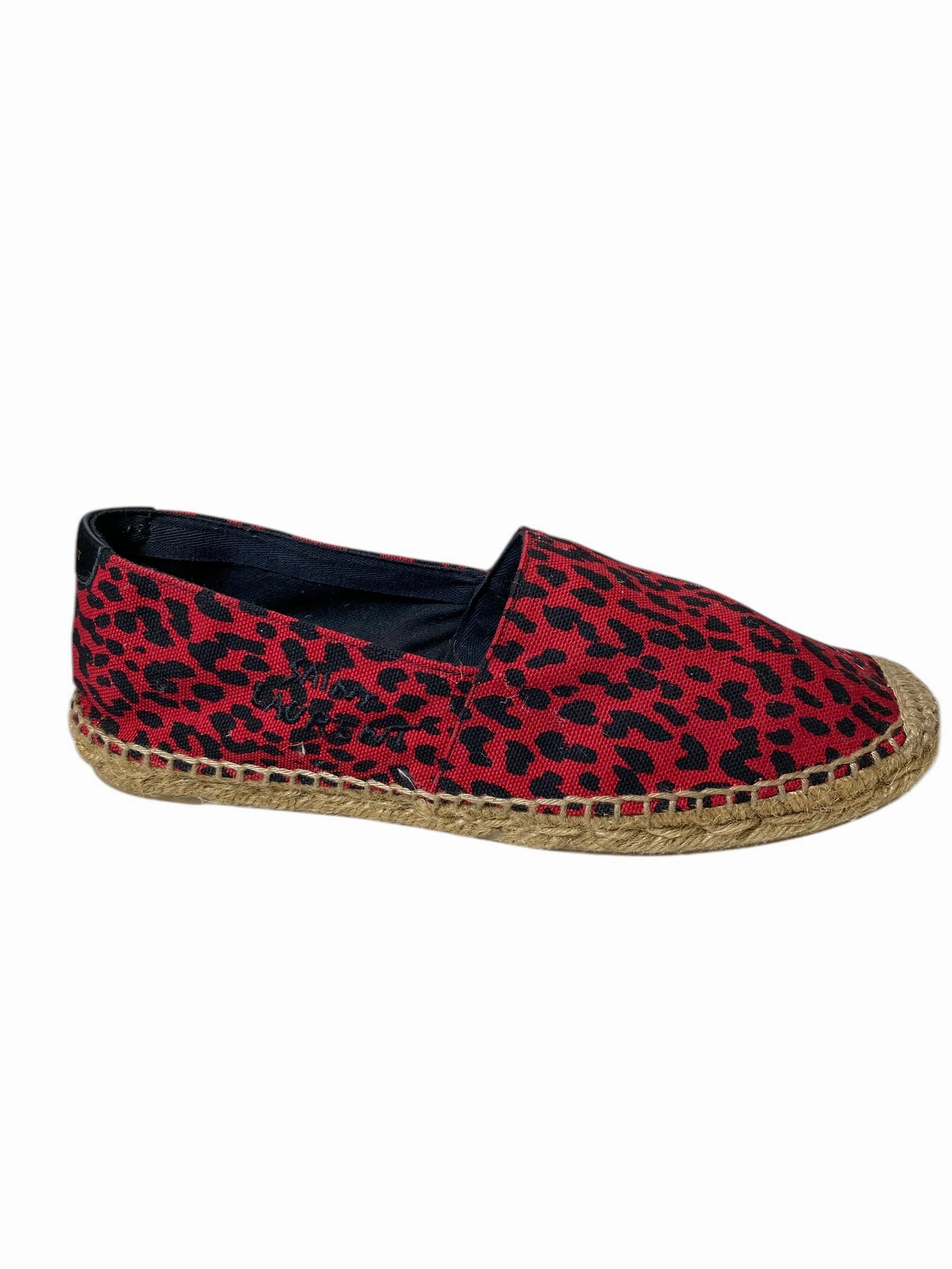 Ventilated Design Shoes Luxury Designer By Yves Saint Laurent In Animal Print, Size: 8.5