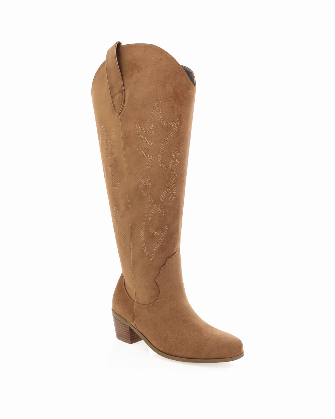 Mud Resistant Daily Walks Comfort Stretch URSON EXTENDED CURVE - DARK TAN SUEDE