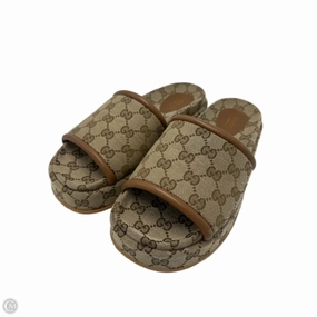 Gucci Clarice GG Luxury Designer Platform Sandals, Size: 8 (39) Dynamic Arch Cushion Moist Guard