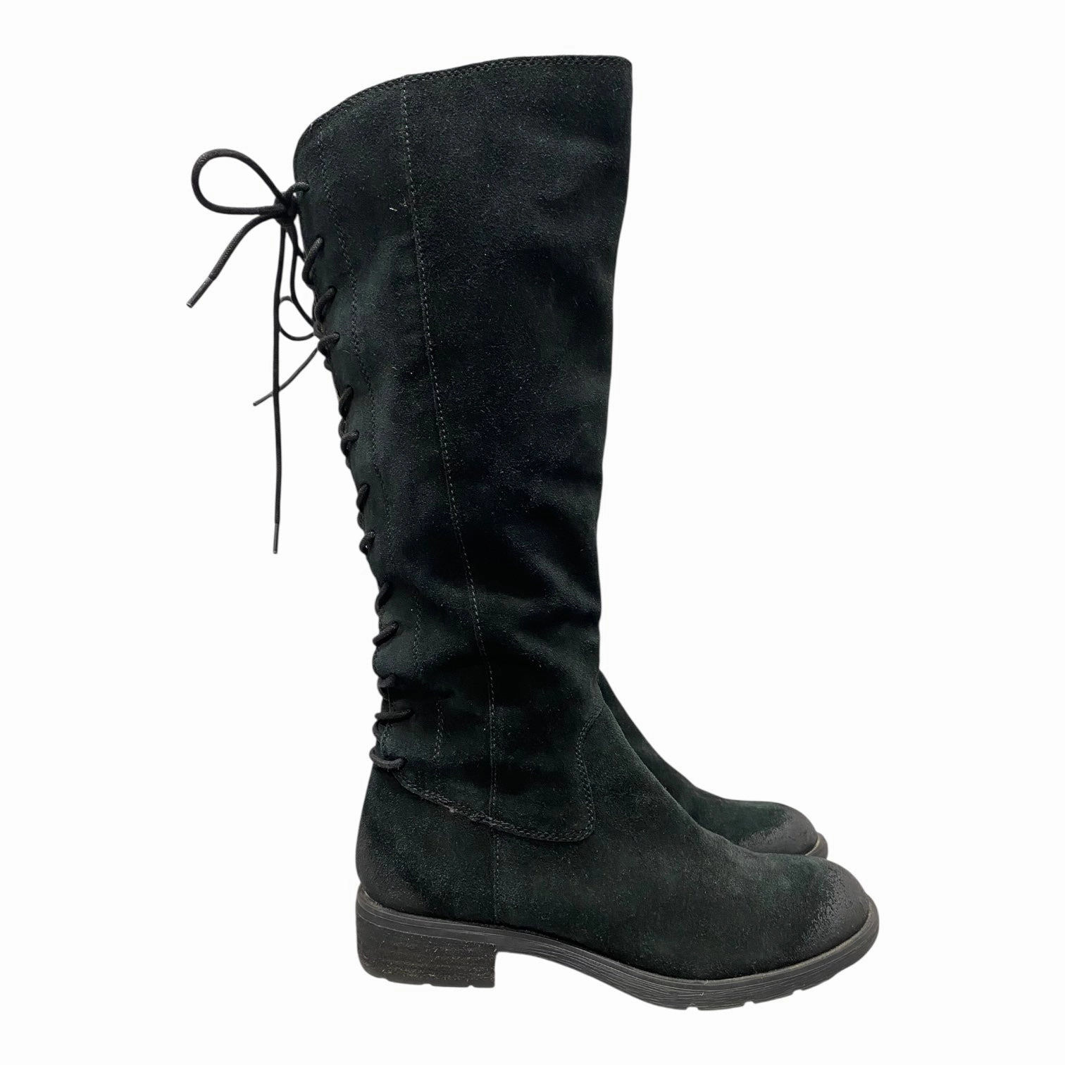 Boots Knee Flats By Sofft In Black, Size:7 Fashion Show