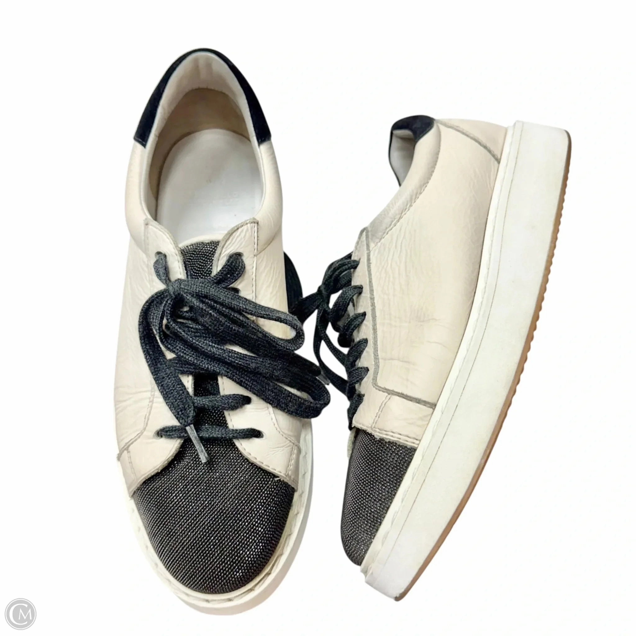 Shoes Designer By Brunello Cucinelli In Black & Cream, Size: 9.5 Anti Odor Technology Video Look