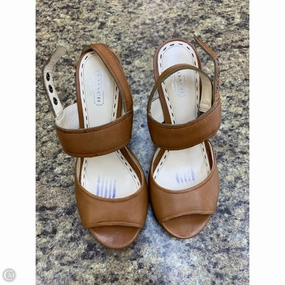 Heat Free Elastic Shoes Designer By Coach In Beige, Size: 7