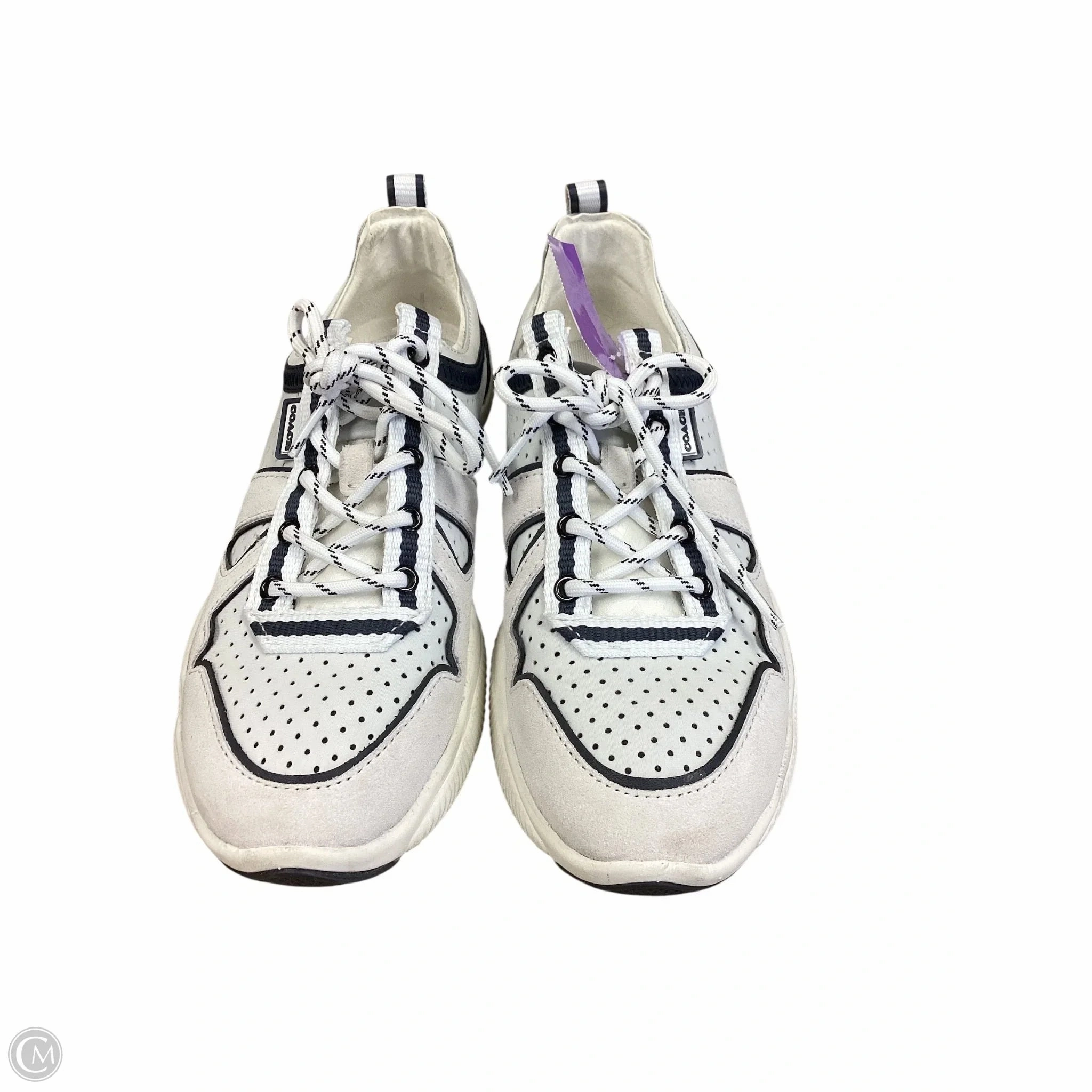 Kind Glow Sport Life Shoes Designer By Coach In Blue & White, Size: 7.5