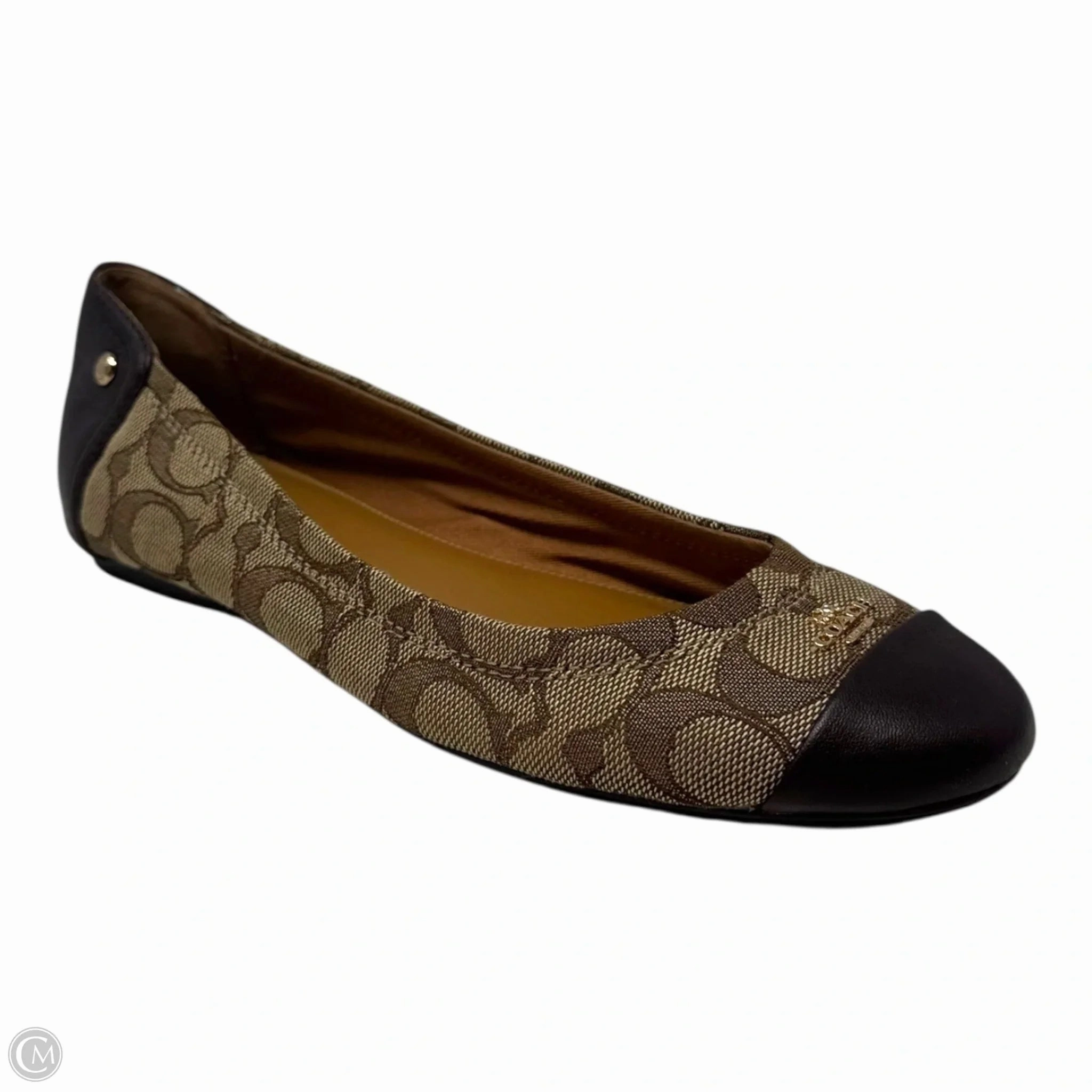 Sustainable Vegan Material Cool Pop Shoes Designer By Coach In Brown & Tan, Size: 8