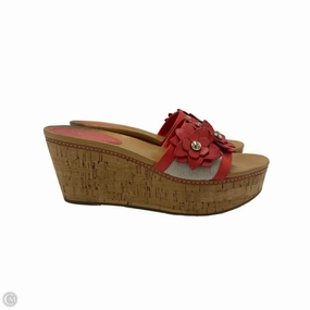 Ventilated Shoes Designer By Coach In Coral, Size: 9