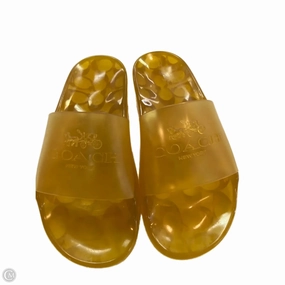Breathable Lining Swim Edge Shoes Designer By Coach In Yellow, Size: 6