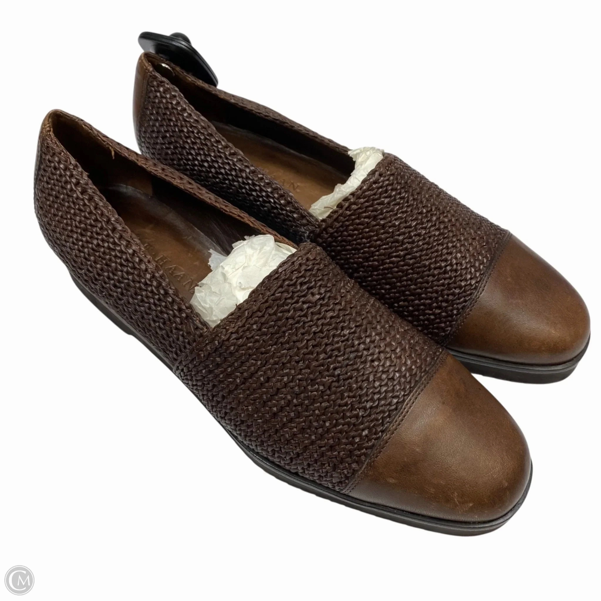 Leather Upper Shoes Designer By Cole-haan In Brown, Size: 10