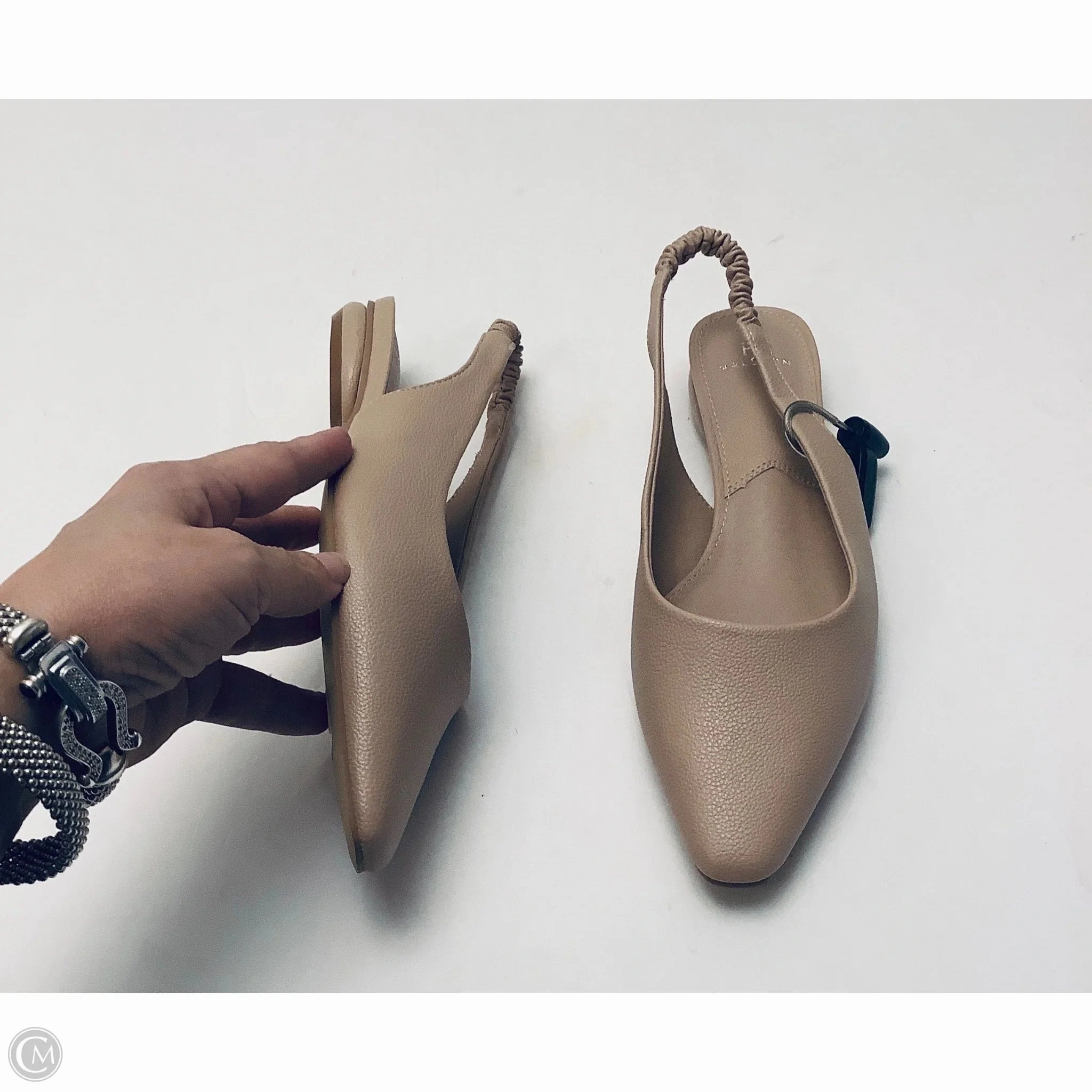 Lace Tie Shoes Designer By Halston In Tan, Size: 8