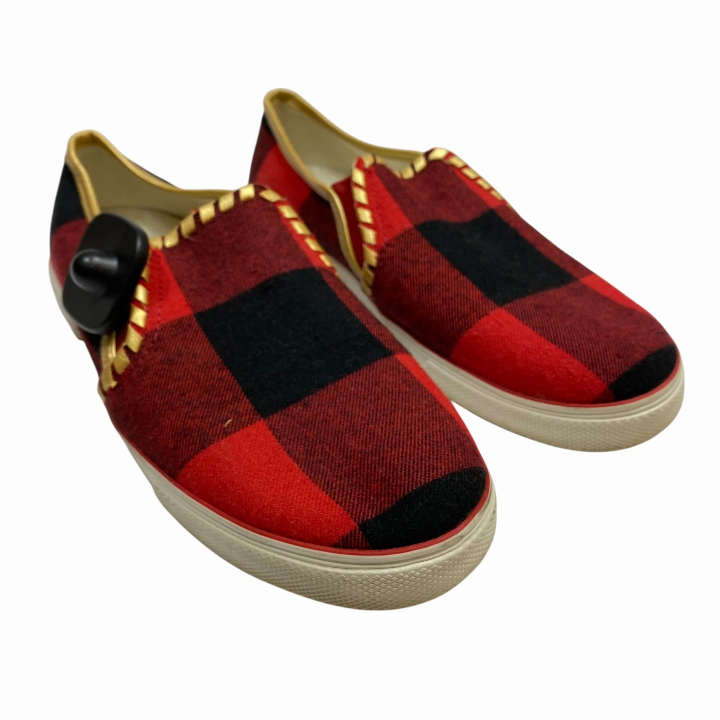 Shoes Designer By Jack Rogers In Black & Red, Size:8 Hot Pick