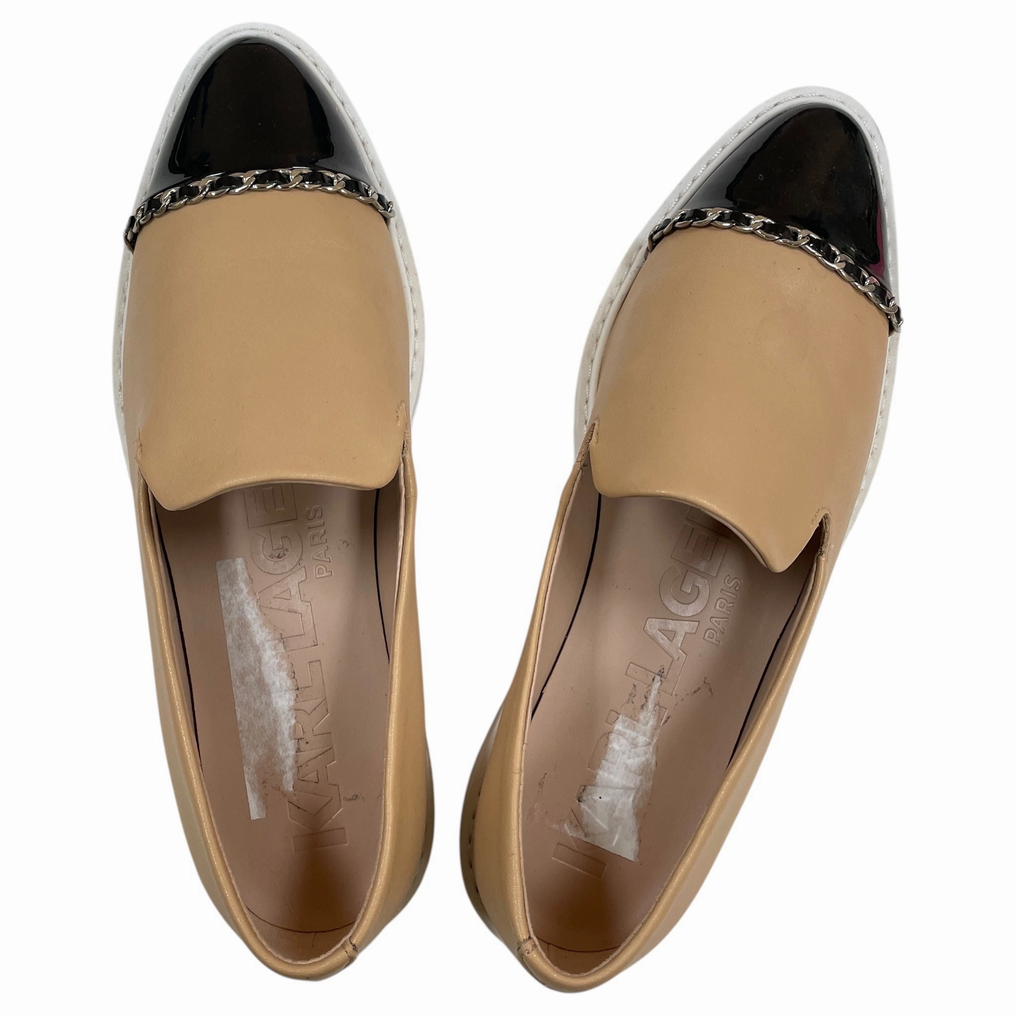 Game Fit Shoes Designer By Karl Lagerfeld In Beige, Size:6