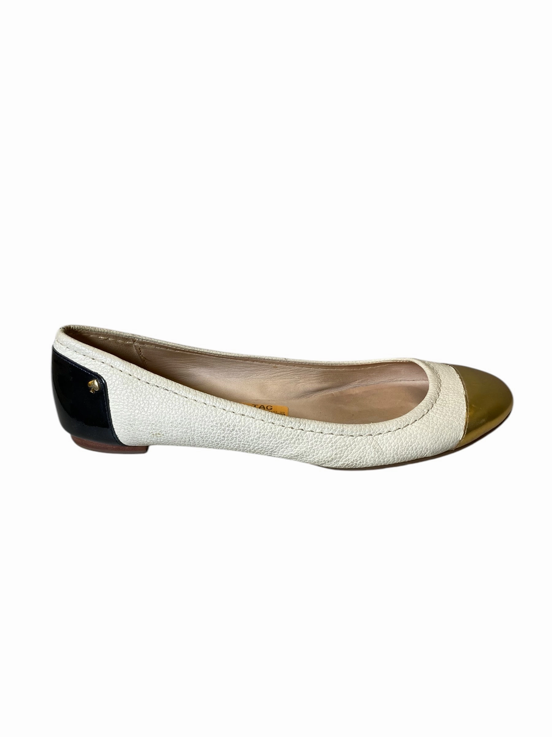 Shoes Designer By Kate Spade In Gold & White, Size: 9.5 Durable Build Rock Path