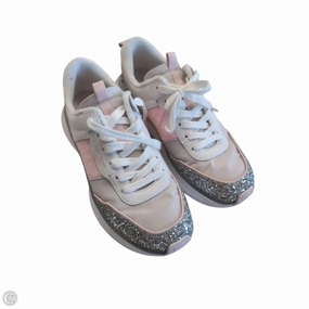 Dust Guard Shoes Designer By Kate Spade In Pink & Silver, Size: 8