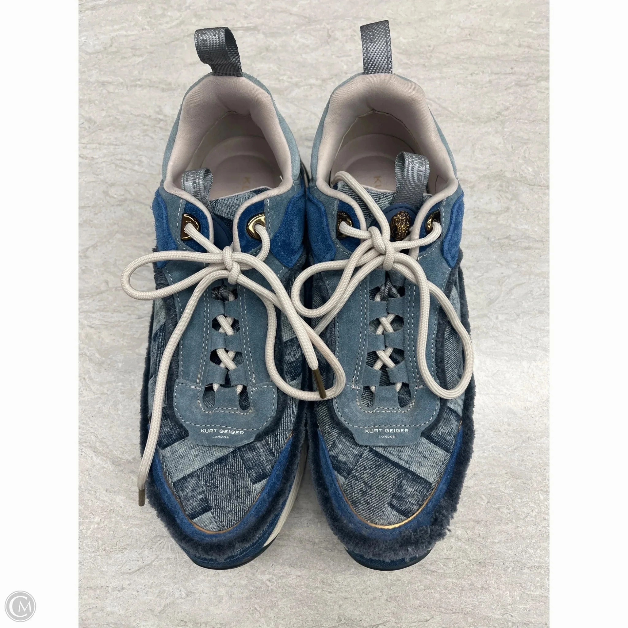Dream Walk Cool Pop Shoes Designer By Kurt Geiger In Blue Denim, Size: 10