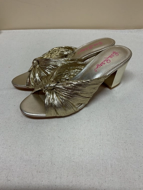 Shoes Designer By Lilly Pulitzer In Gold, Size:6 Comfort Padding Joy Mood