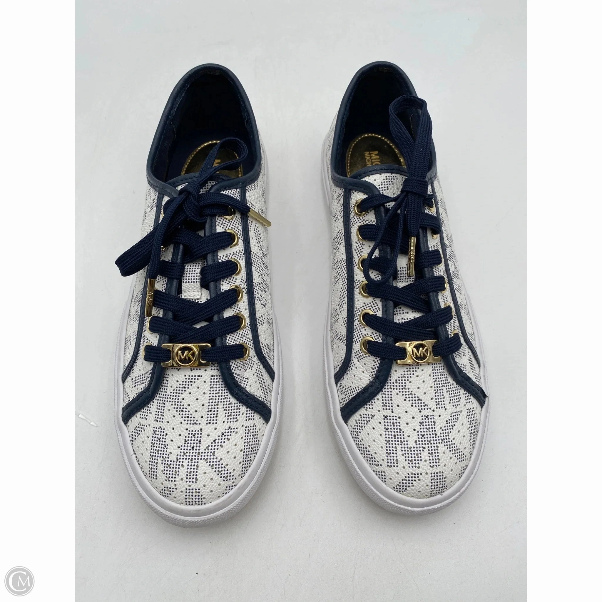 Shoes Designer By Michael Kors In Blue & White, Size: 9.5 Quick Drying Weekend Errands