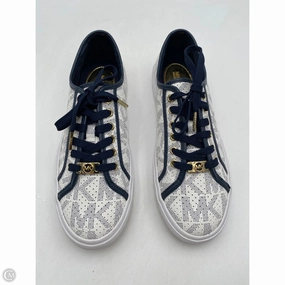 Shoes Designer By Michael Kors In Blue & White, Size: 9.5 Quick Drying Weekend Errands