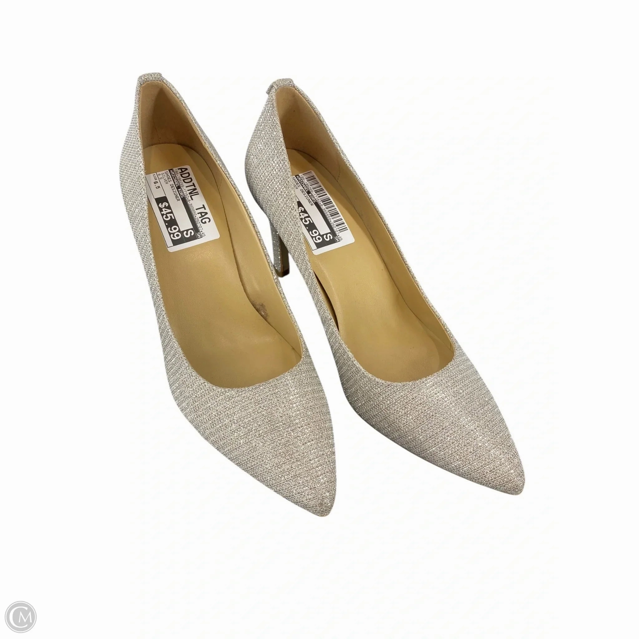 Airflow Ventilation Channels Stable base Shoes Designer By Michael Kors In Silver, Size: 6.5