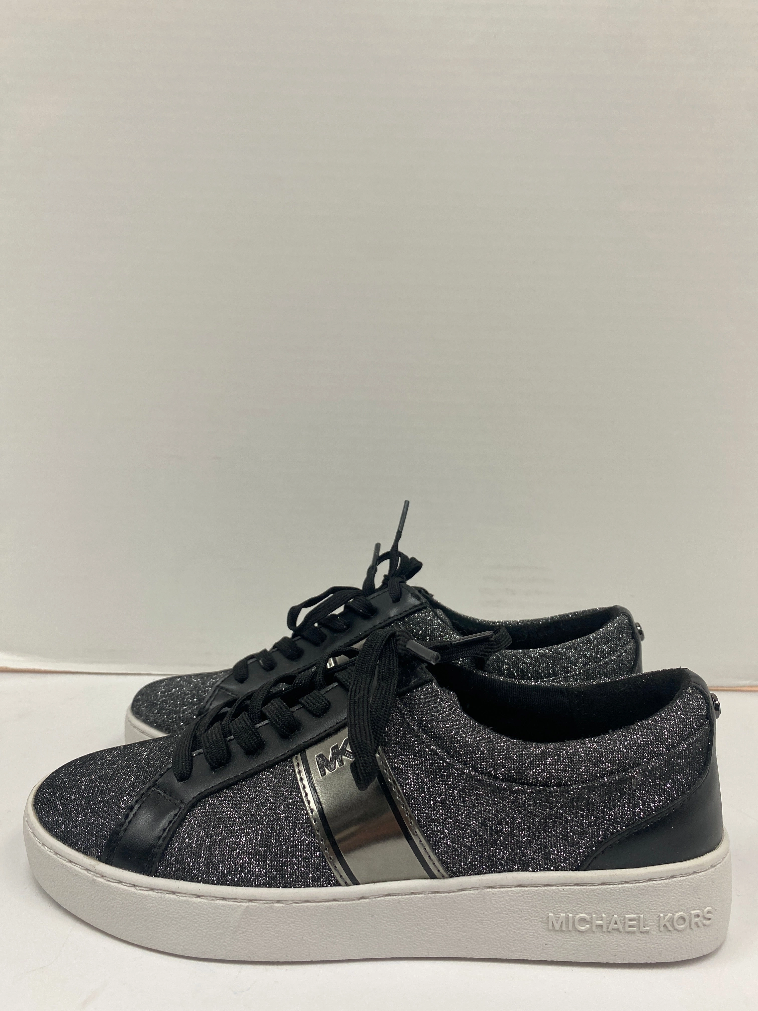 Sweat Resistant Urban Stroll Shoes Designer By Michael Kors In Silver, Size: 7