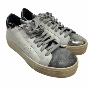 Foam Base Shock Absorbing Shoes Designer By P448 In Grey & White, Size:8.5