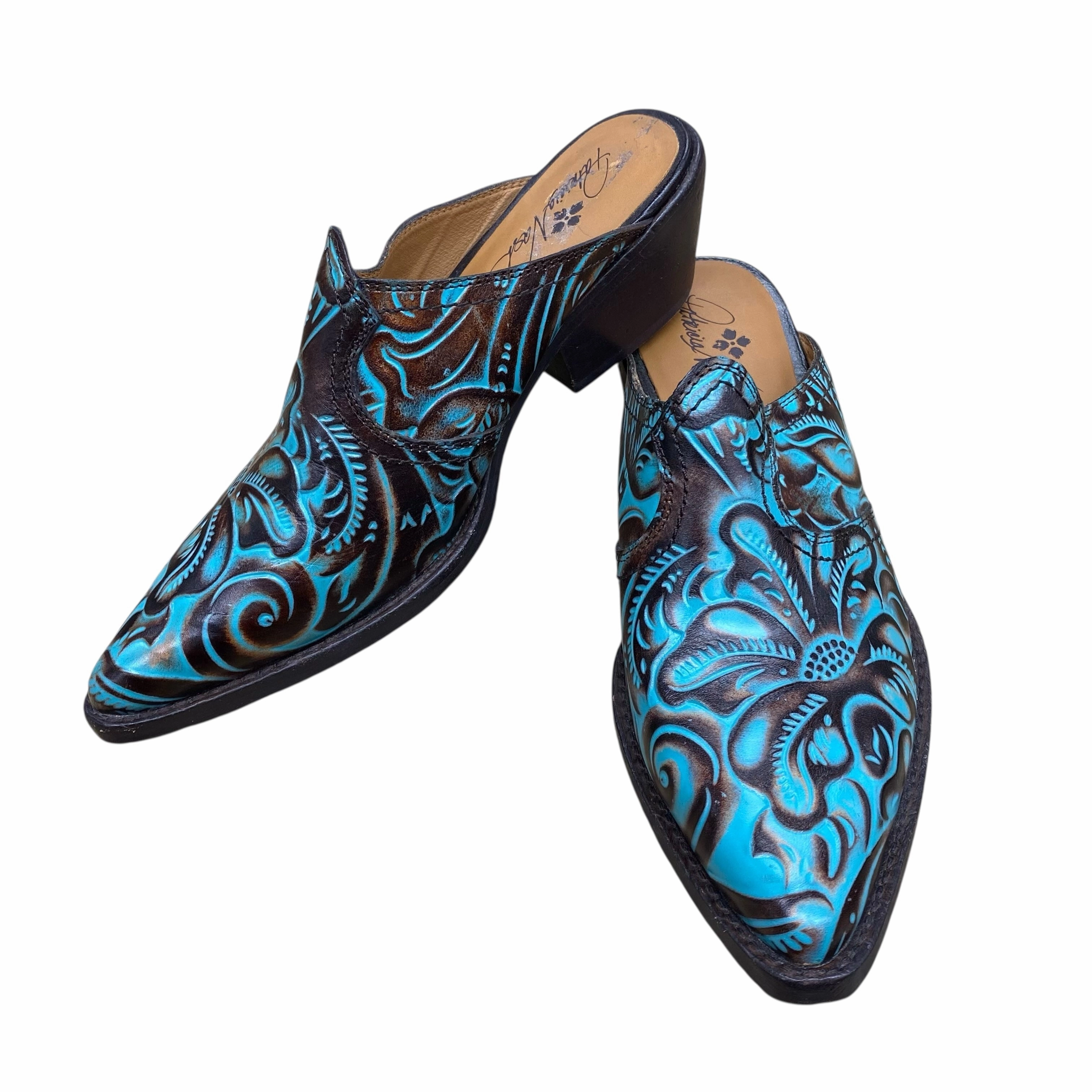 Shoes Designer By Patricia Nash In Blue & Brown, Size:8.5 Dry Fast